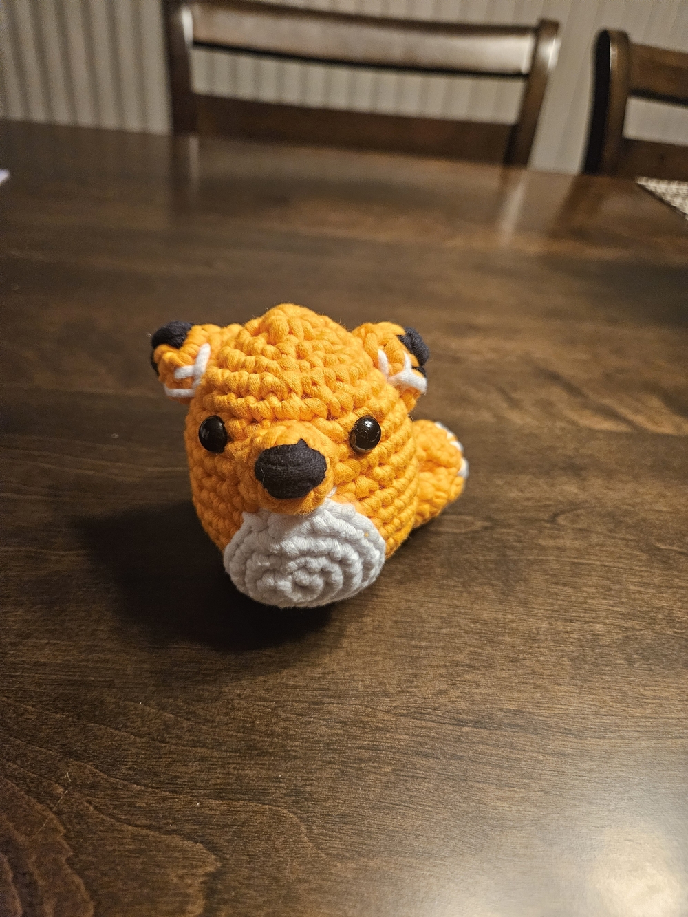 Handmade Orange Crocheted Small Plush Fox